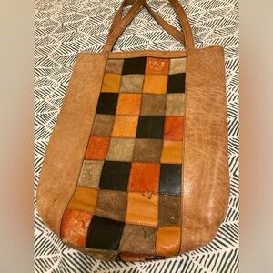 Patchwork Leather Tote Bag